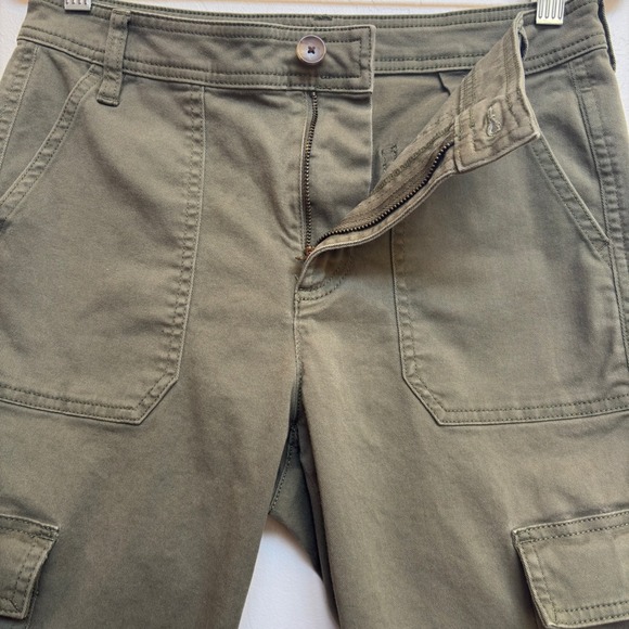 J Crew Olive Green Cargo Pants Relaxed Fit Utility Pockets Casual Size 4 - Picture 3 of 11